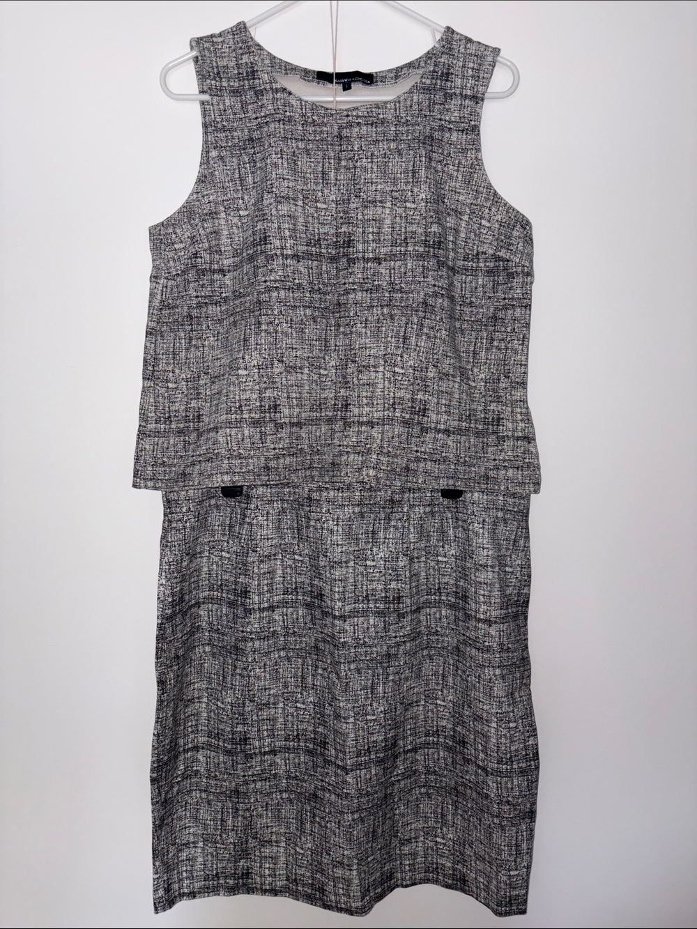 Amanda & Chelsea Black and White Textured Midi Outfit
